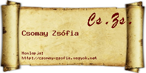 Csomay Zsófia névjegykártya