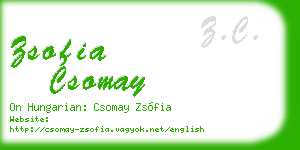 zsofia csomay business card
